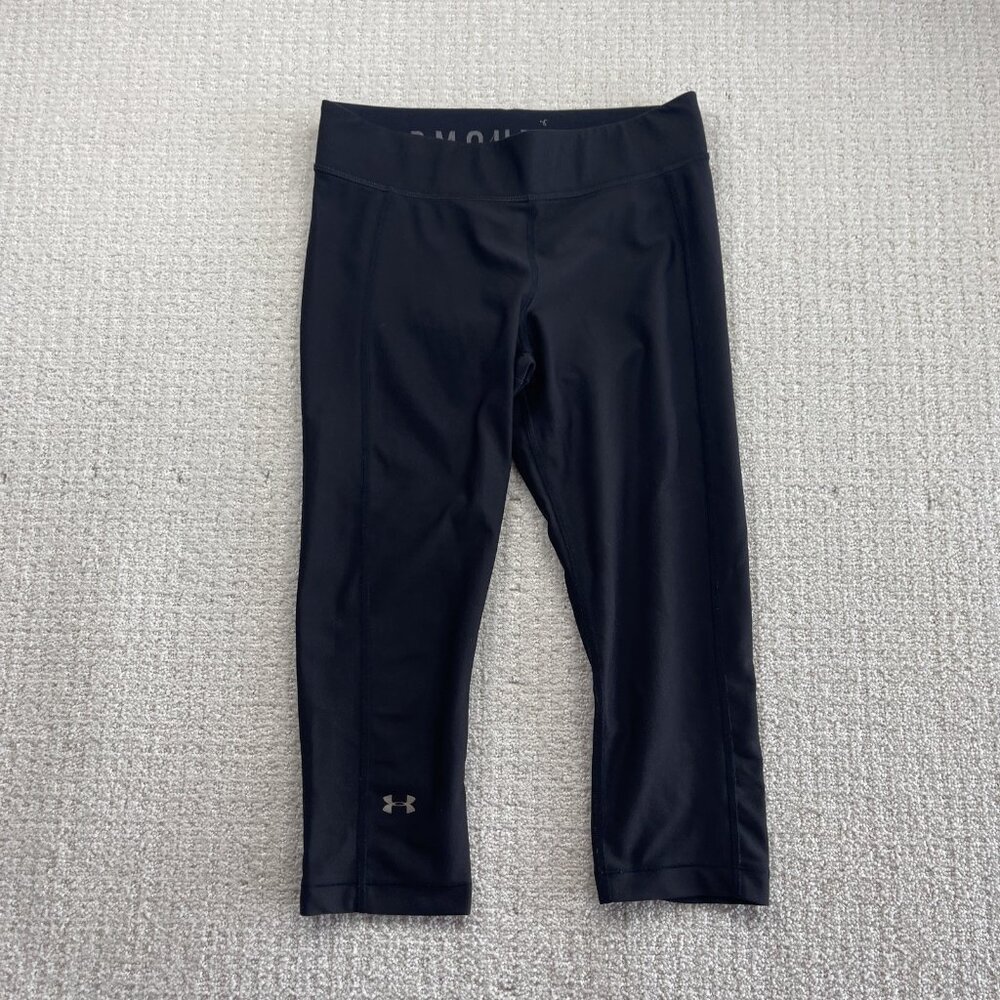 Under Armour Heat Gear Compression Legging Pants Men Sz M Black Tight Fit